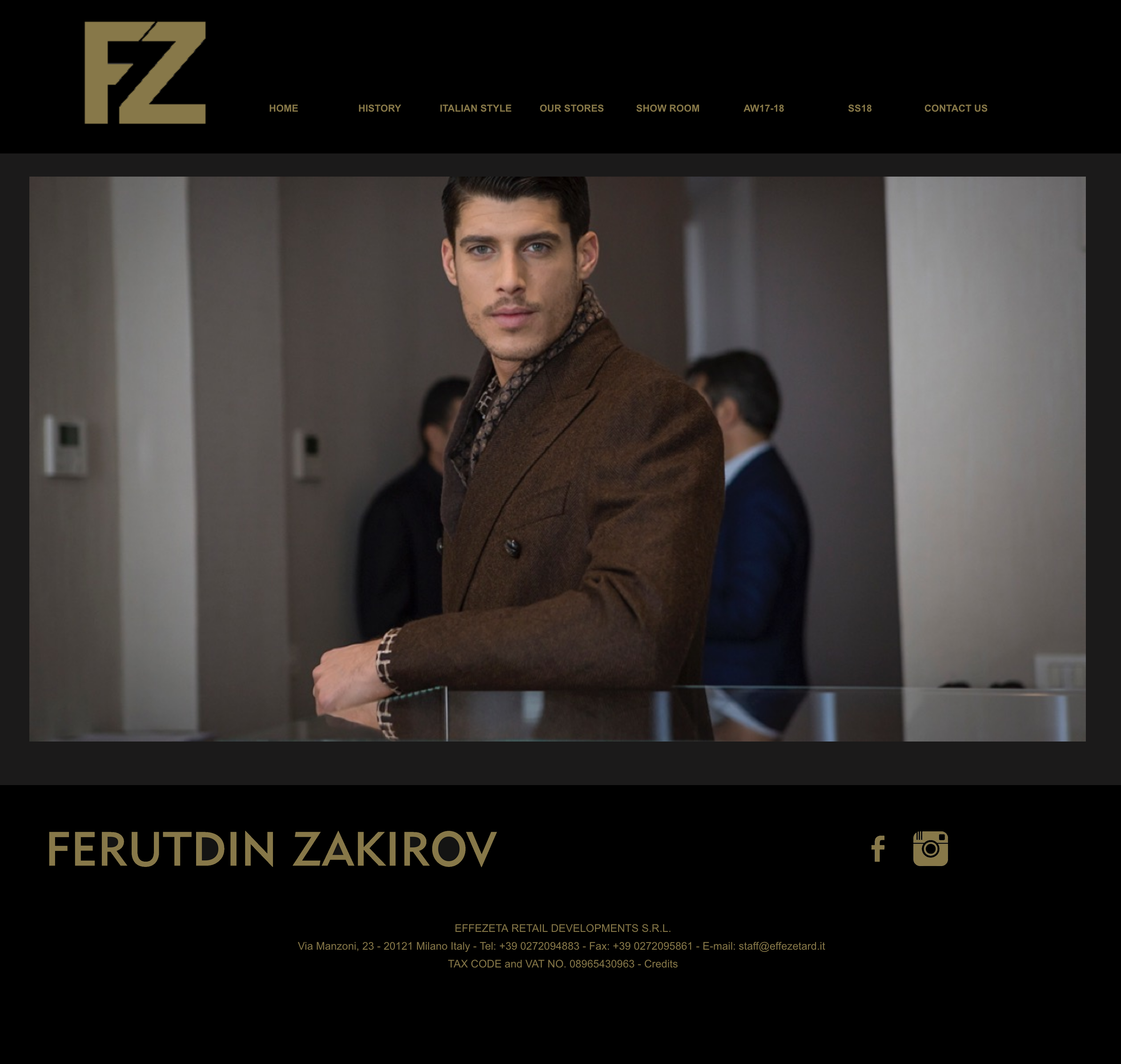 Ferutdin Zakirov - Sito Web realizzato da Koncept Srls